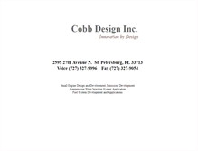 Tablet Screenshot of cobb-design.com